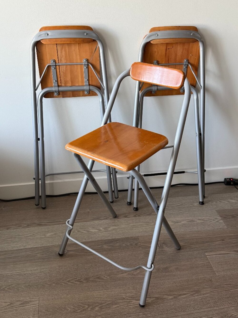 Set of 3 Vintage IKEA Dennis c1990s Bar Stools